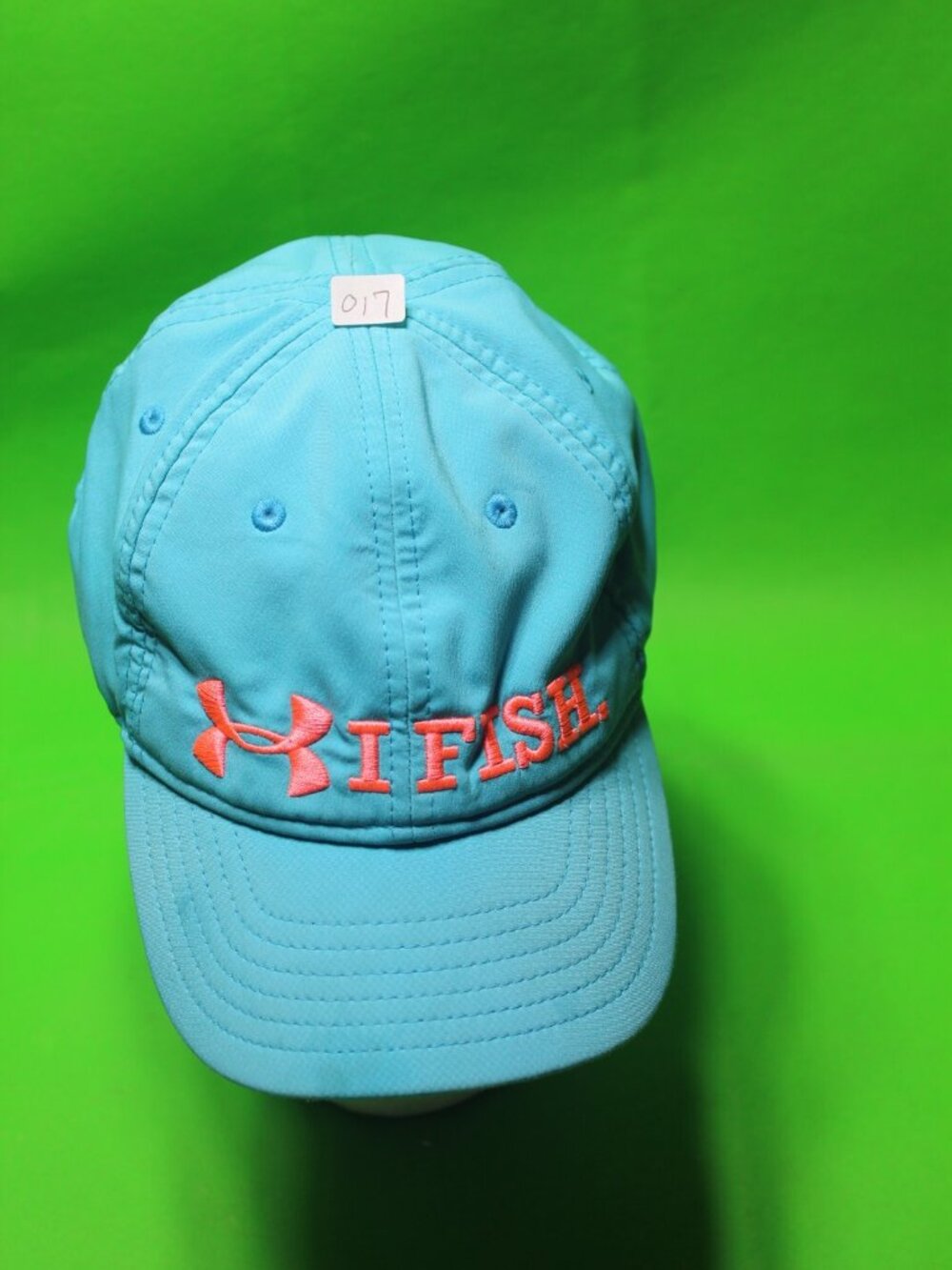 UnderArmour Womens Teal & Neon Pink I Fish Baseball Cap Hat Adjustable Snapback
